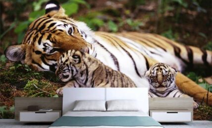 sleeping tiger mural
